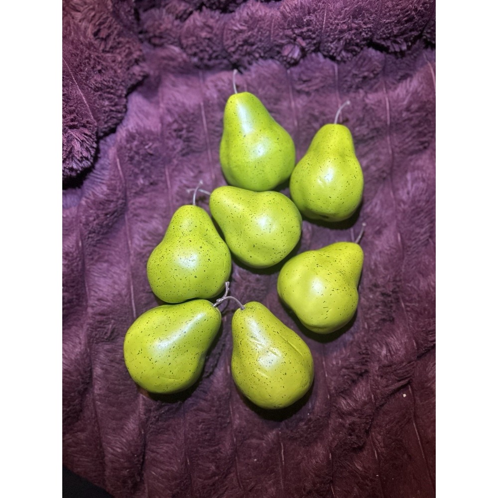 7 Artificial Decorative Faux Fruit Pears Realistic heavy large bosc